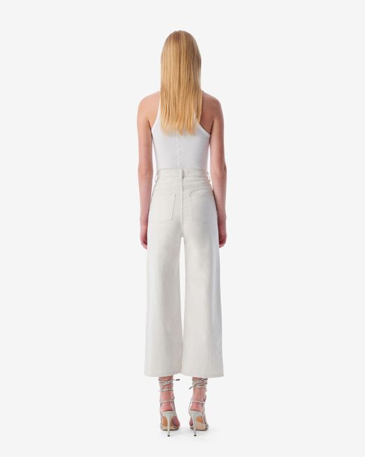IRO White Martine High-waisted Cropped Jeans
