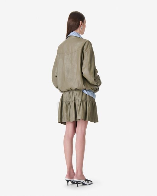 IRO Brown Oversized Leather Jacket