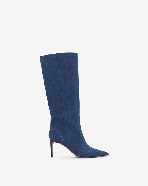 IRO Blue Davyn Denim High-heeled Boots