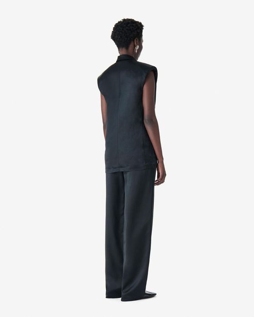 IRO Blue Sleeveless Tailored Jacket