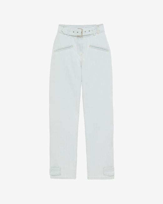 IRO White Kerat Loose-fit Belted Washed Jeans