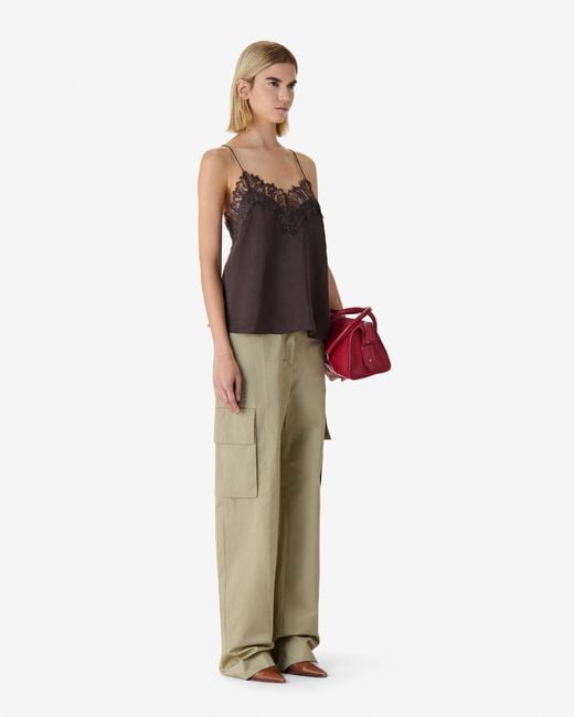 IRO Multicolor Silk And Lace Camisole