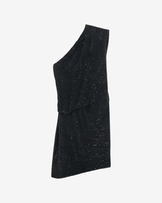 IRO Black Haidi Asymmetrical Sequined Dress