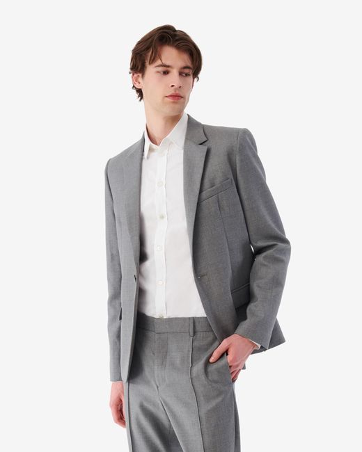 IRO Gray Lino Suit Wool Jacket for men