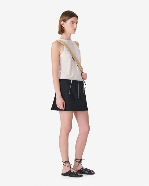 IRO Black Structured Mini Skirt