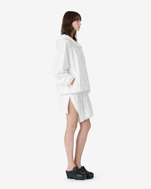IRO White Adjustable Hooded Parka