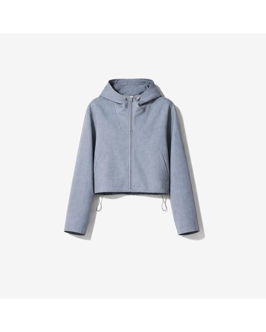 IRO Gray Hooded Cropped Jacket