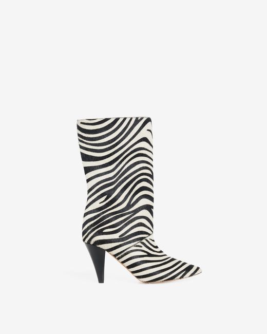 IRO Ulli Pony Zebra Highheel Ankle Boots in White Lyst
