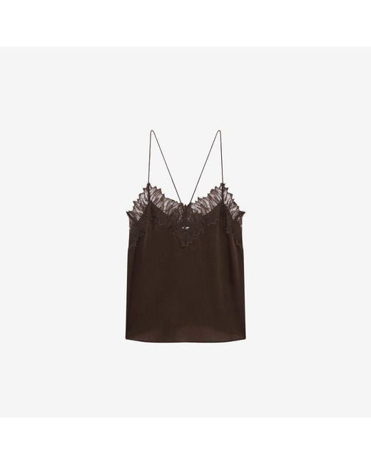 IRO Multicolor Silk And Lace Camisole