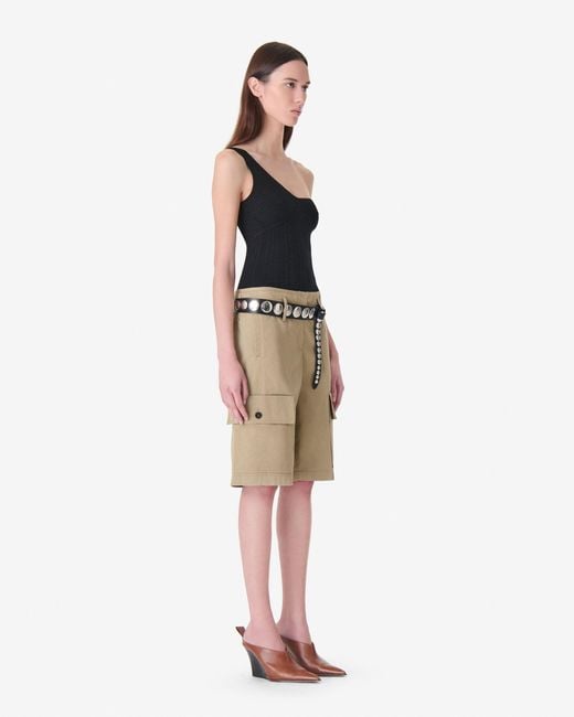 IRO Natural Asymmetrical Knit Top
