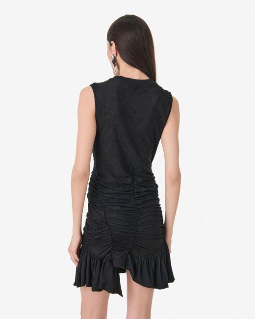 ROBE COURTE TEXTURÉE IRO en coloris Black