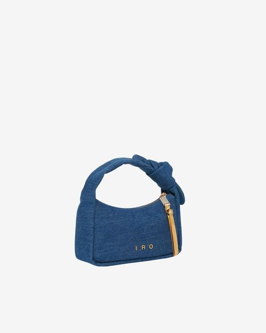 IRO Blue Noué Baby Denim Bag