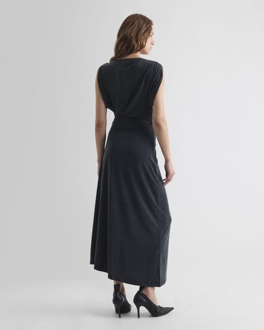 ROBE LONGUE DRAPÉE IRO en coloris Black