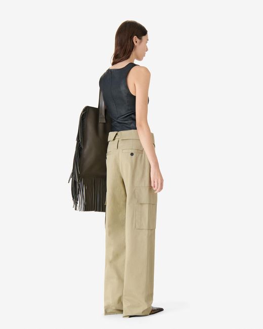 IRO Metallic Fitted Leather Tank Top