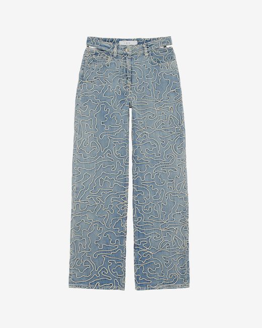 IRO Blue Lambert Oversized Embroidered Jeans