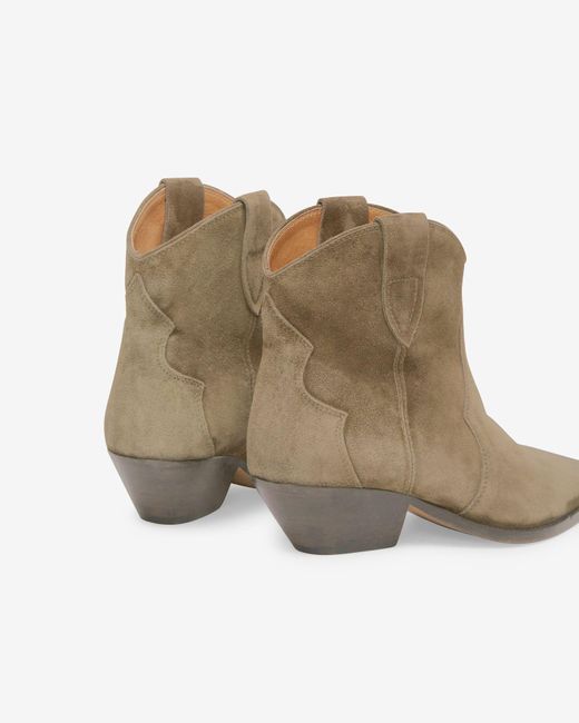 Isabel Marant Natural Dewina Leather Ankle Boots