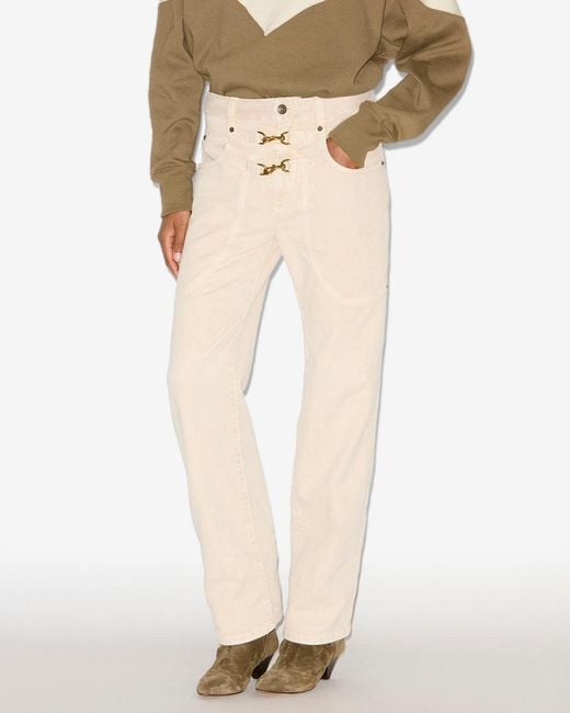 Isabel Marant White Brinley Pants