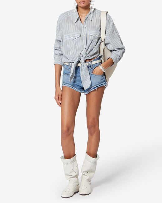 Isabel Marant Blue Eneidala Shorts