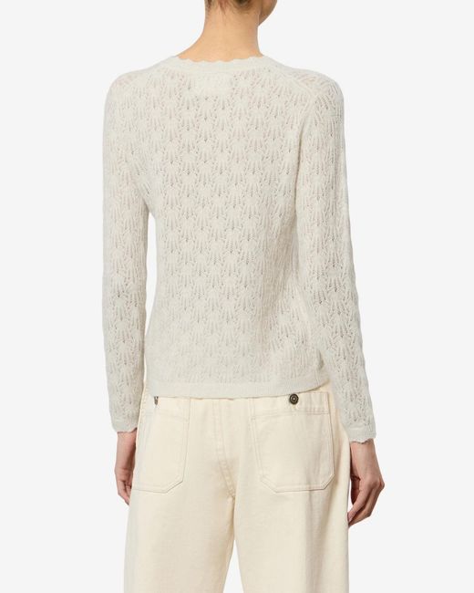 Isabel Marant White Obeline Alpaca Sweater