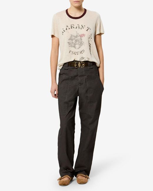 Isabel Marant White Kiliann Linen T-Shirt