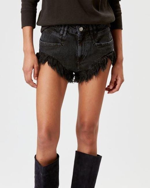 Isabel Marant Black Eneidao Shorts