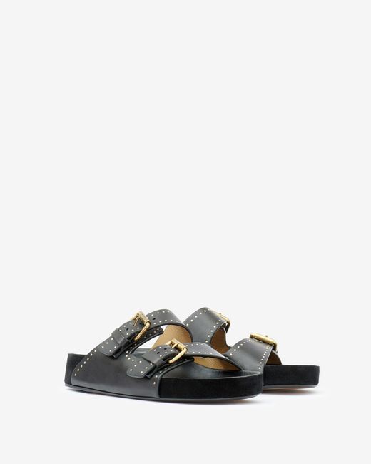 Isabel Marant Black Lennyo Buckle Sandals