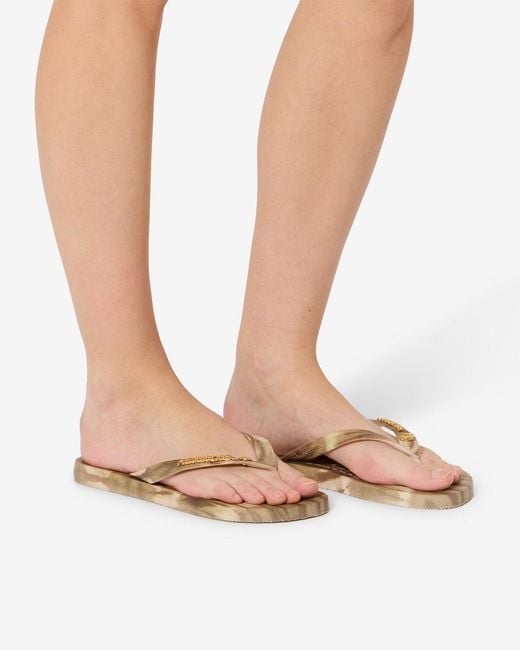 Isabel Marant Natural Havaianas Ikat Print Sandals