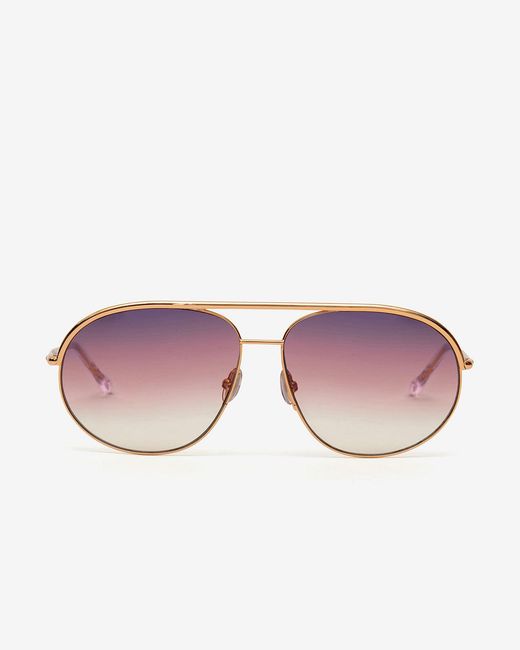Isabel Marant Pink Pilot-Frame Sunglasses