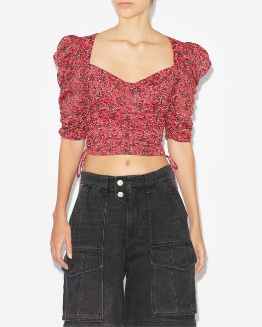 Isabel Marant Red Galaor Top