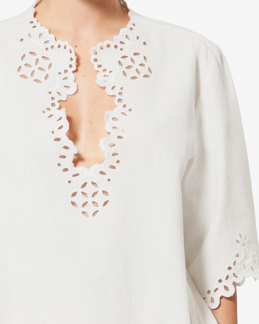 Isabel Marant White Shana Top