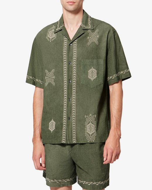 Isabel Marant Green Zekim Shirt for men