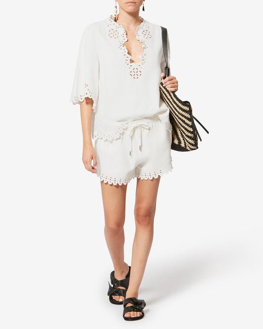 Isabel Marant White Shana Top