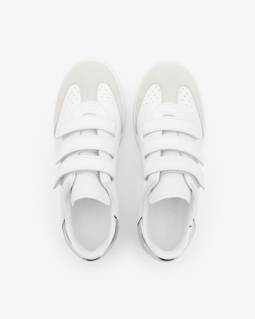 Isabel Marant Beth Leather Sneakers in White | Lyst