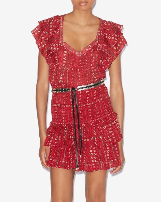 Isabel Marant Red Madrana Top