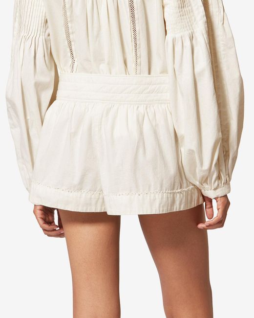 Isabel Marant White Cybila Shorts