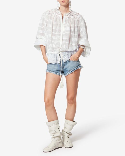 Isabel Marant White Polly Top