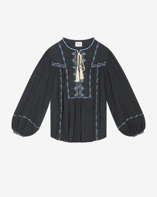 Isabel Marant Blue Silekia Top