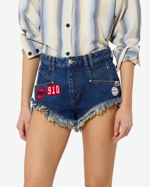 Isabel Marant Blue Eneidala Shorts