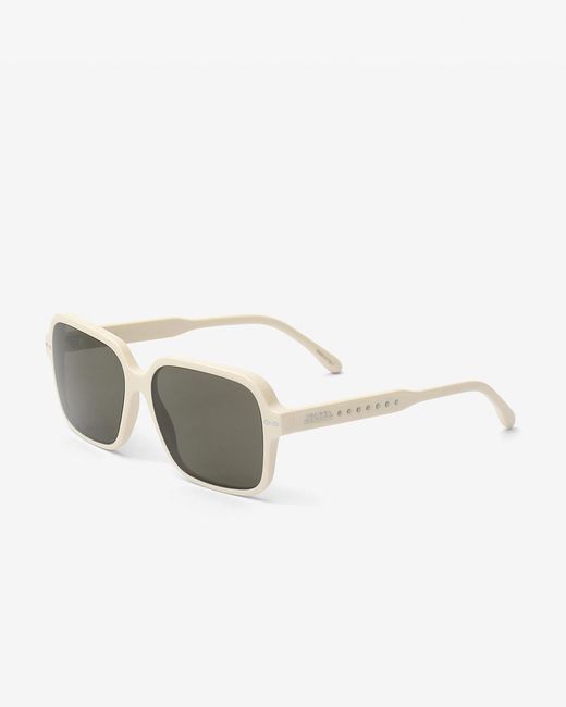 Isabel Marant White Loelia Sunglasses