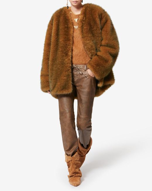 Isabel Marant Brown Aglae Coat