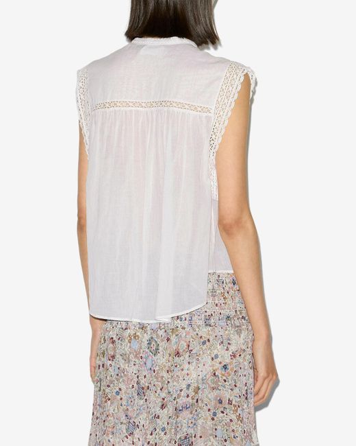 Isabel Marant White Gresia Top