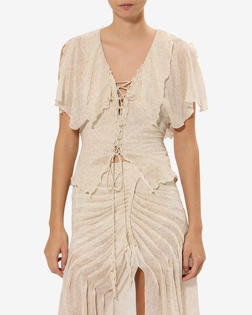 Isabel Marant White Thanais Blouse
