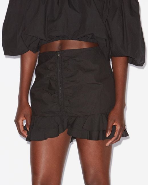 Isabel Marant Black Breenea Mini Skirt With Zip