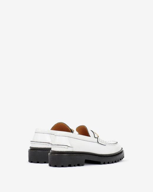 Isabel Marant White Frezza Leather Loafers