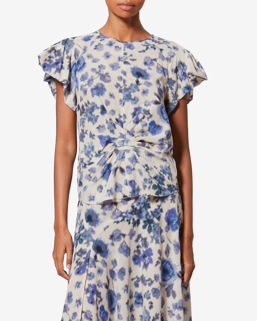 Isabel Marant Blue Tullya Top