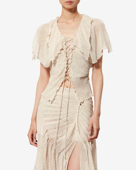 Isabel Marant White Thanais Blouse