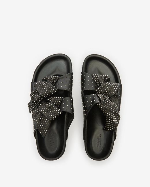 Isabel Marant Black Lennyo Bow Sandals
