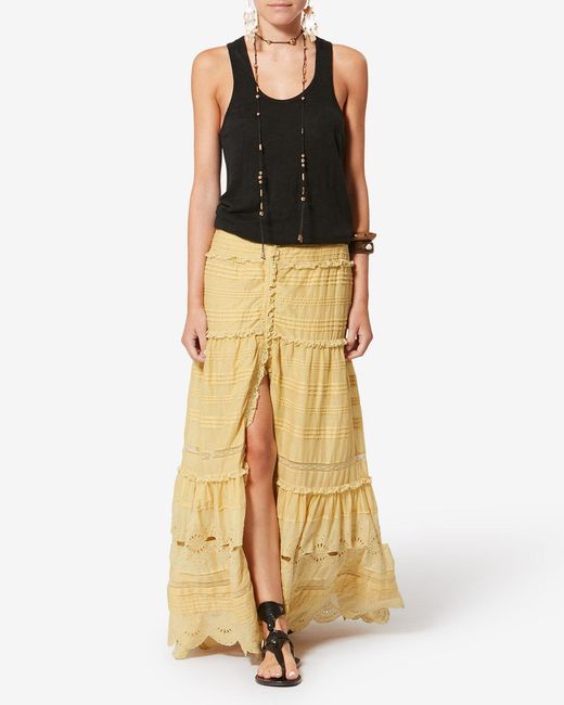 Isabel Marant Yellow Marant Etoile Paoline Organic Cotton Skirt