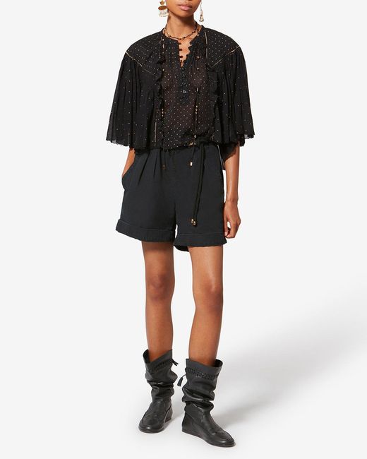 Isabel Marant Black Veenia Top