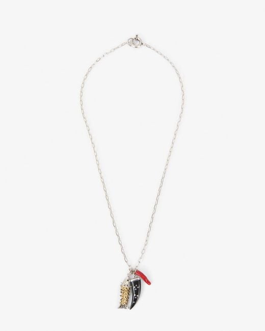 Isabel Marant Black New River Long Necklace for men